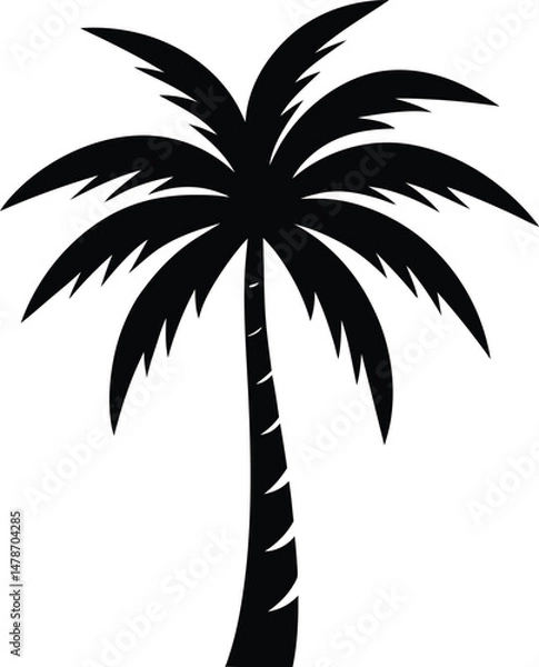 Fototapeta Majesty Palm Tree Icon Vector Art Illustration