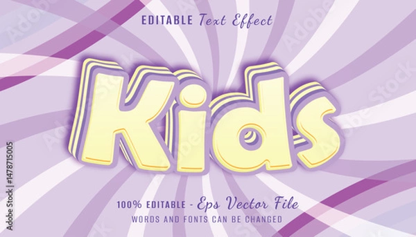 Obraz kidsd 3d text effect design 