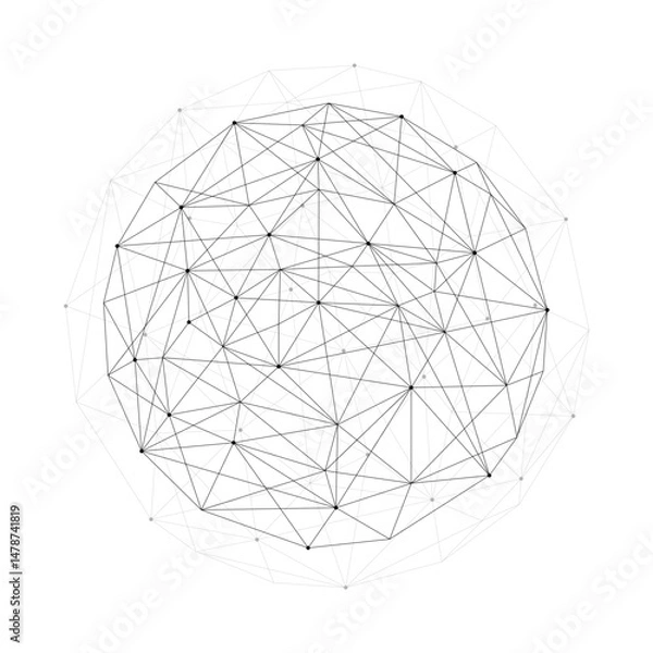 Fototapeta global network connection design element