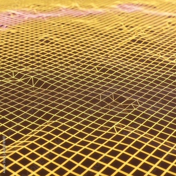 Fototapeta Abstract Glowing Grid