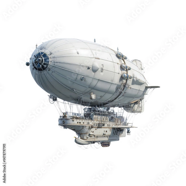 Obraz Steampunk Airship A Futuristic Vision of Aerial Travel