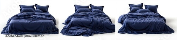 Fototapeta Deep Blue Bedding Set