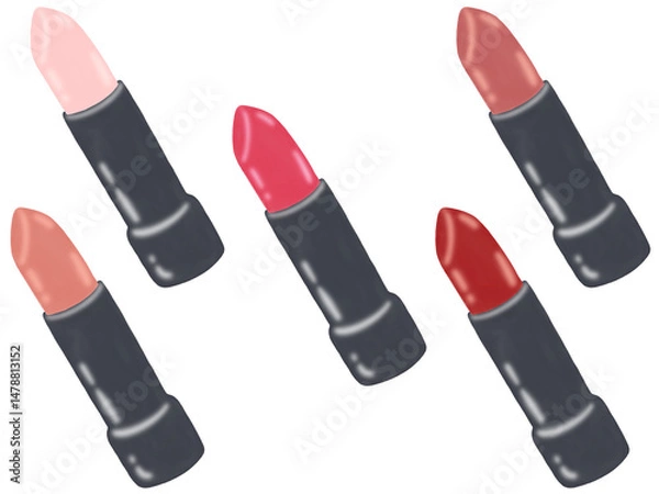 Fototapeta Many color of lipstick no background png