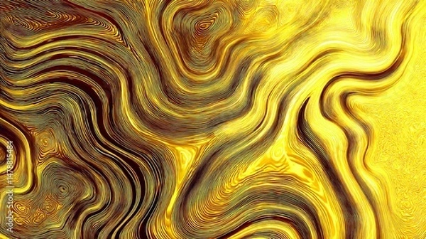 Fototapeta Abstract Golden Liquid Marble Texture Swirls Background Design Elegant Luxury art wave rich flow    