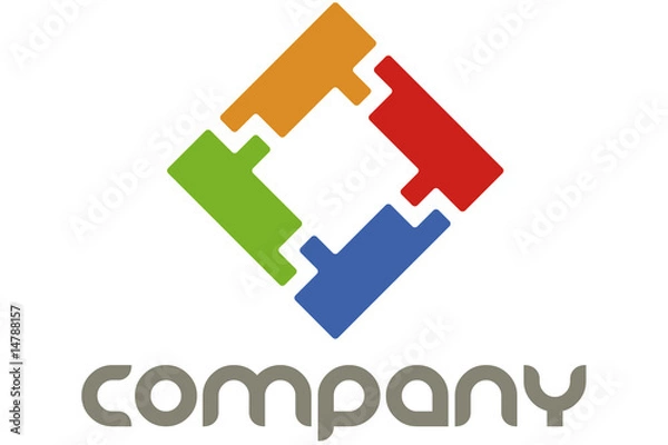 Obraz Bloki konstrukcyjne logo