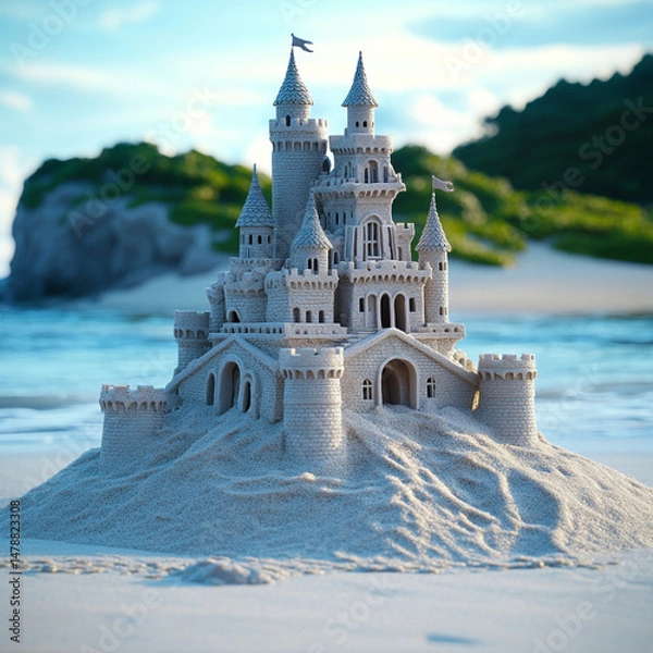 Obraz Sand castle on the beach
