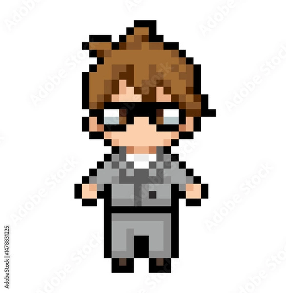 Obraz ドット絵の会社員
