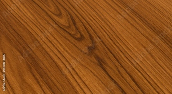 Fototapeta Rich Brown Wood Grain Texture: Close-Up 3D Render