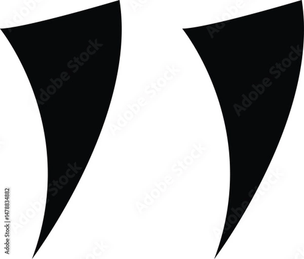 Fototapeta quotation mark icon black and white vector illustration of an abstract background