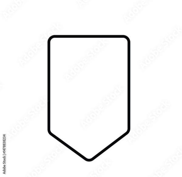 Fototapeta reel save icon blank white blank board shield simple illustration line