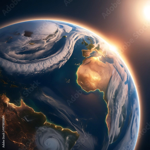 Fototapeta Earth View From Space