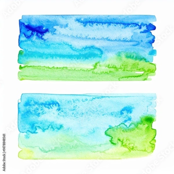 Fototapeta A serene watercolor painting session featuring skilled tutors guiding students through vibrant techniques, surrounded by colorful palettes and brushes.