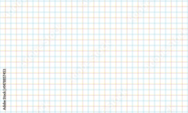 Obraz 水色とピンクと黄色のタータンチェック柄