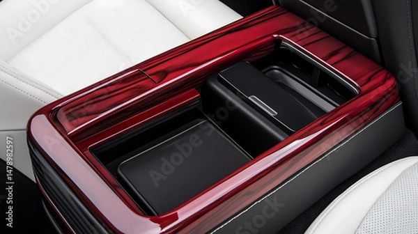 Obraz Stylish Car Interior: Center Console with Refined Details
