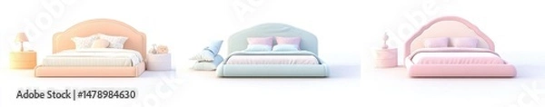 Obraz Pastel-Colored Bedroom Sets