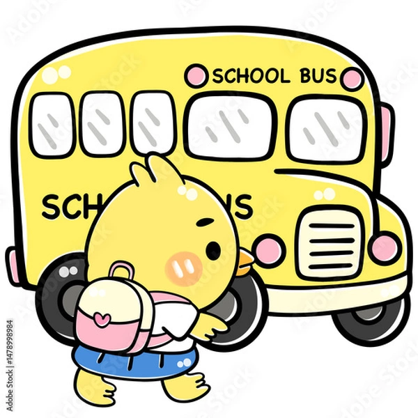 Obraz Little Duck Goes to School
