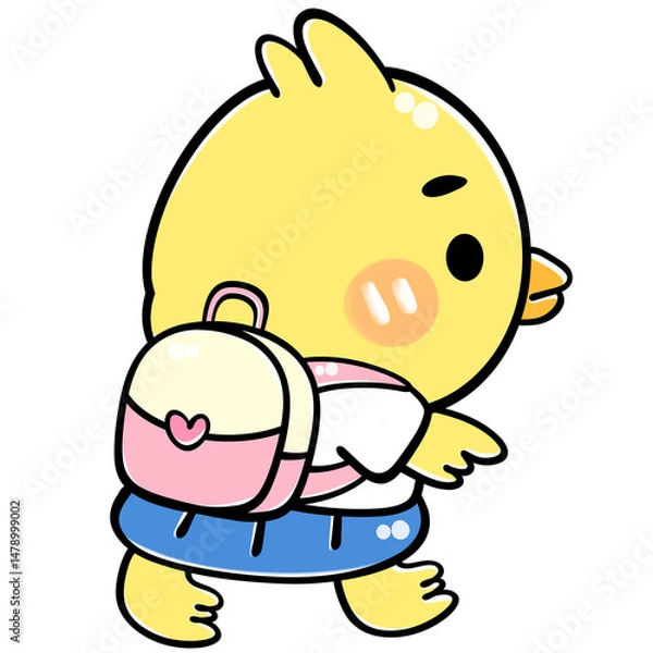 Obraz Little Duck Goes to School