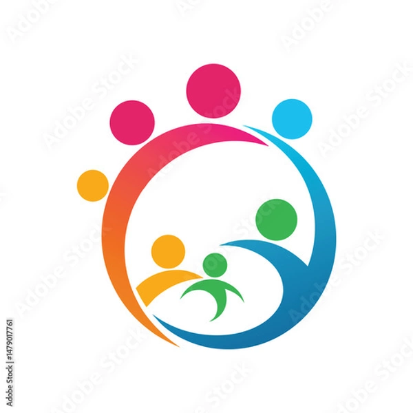 Obraz Family Support Circle and Community Logo Design
