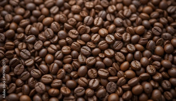 Obraz Shades of Brown Coffee Beans Background with Rich Texture and Warm Tones for Natural and Cozy Design