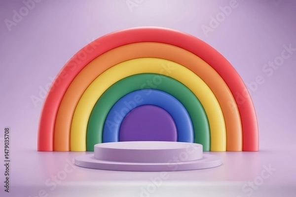 Obraz Vibrant Pride Mockup Background