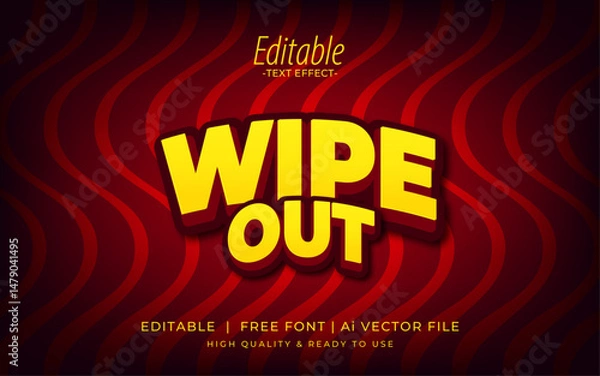 Obraz lose game text efefct. wipeout gaming