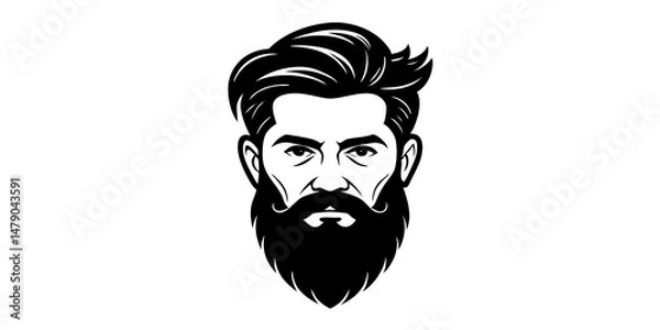 Fototapeta Man with Large Mustache and Beard