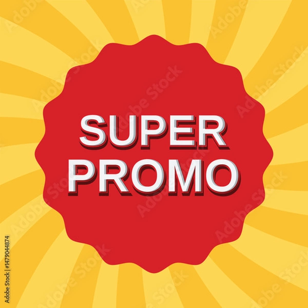Obraz Super promo 3d text effect, promotion editable text style effect