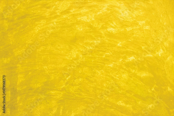 Fototapeta Yellow concrete stone texture for background in summer wallpaper. Cement and sand wall of tone vintage minimal.