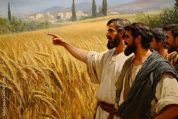 Fototapeta The harvest is plentiful, but workers are few; pray for workers. (Matthew 9:37-38)