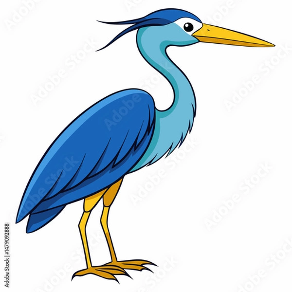 Fototapeta Elegant Blue Heron Vector Design