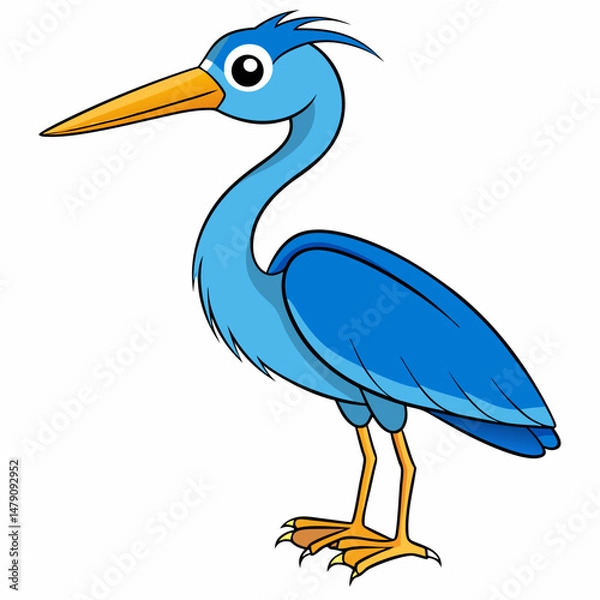 Fototapeta Elegant Blue Heron Vector Design