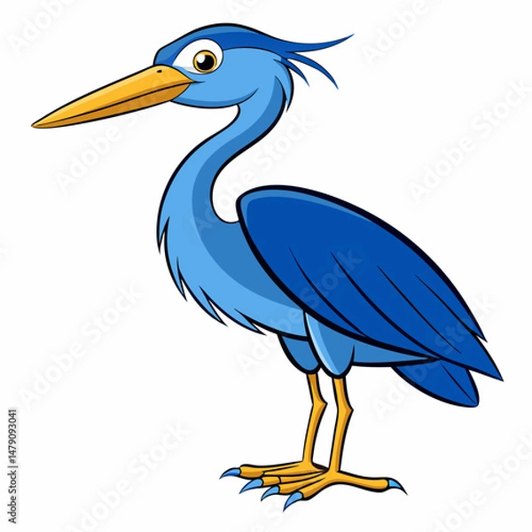 Fototapeta Elegant Blue Heron Vector Design
