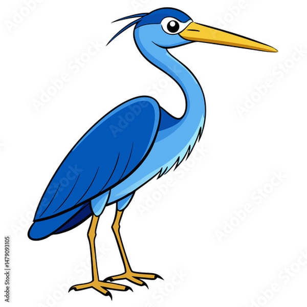 Fototapeta Elegant Blue Heron Vector Design