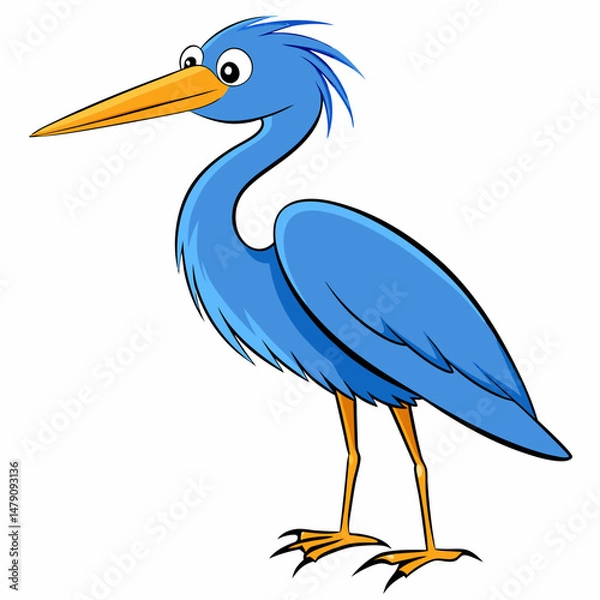 Fototapeta Elegant Blue Heron Vector Design