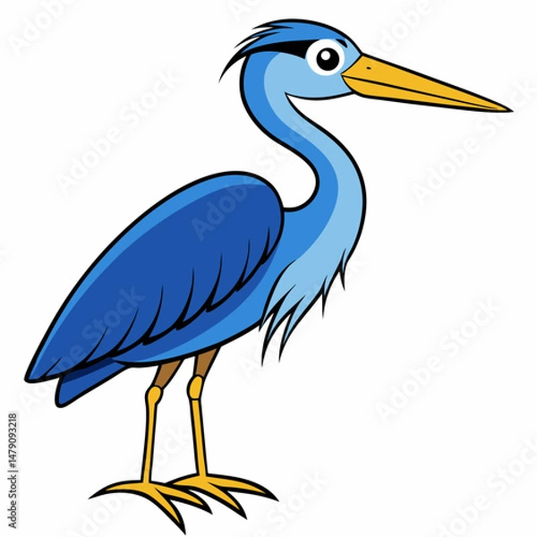 Fototapeta Elegant Blue Heron Vector Design