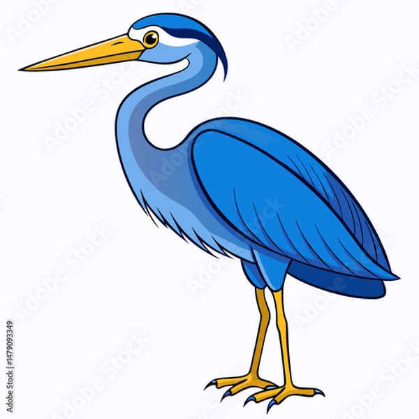 Fototapeta Elegant Blue Heron Vector Design