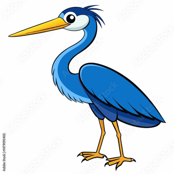 Fototapeta Elegant Blue Heron Vector Design