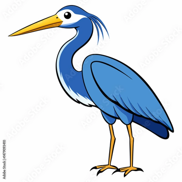 Fototapeta Elegant Blue Heron Vector Design