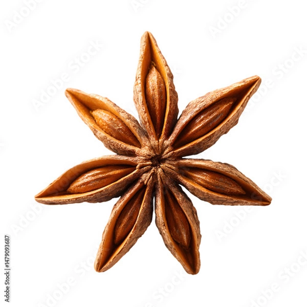Obraz star anise isolated on white background