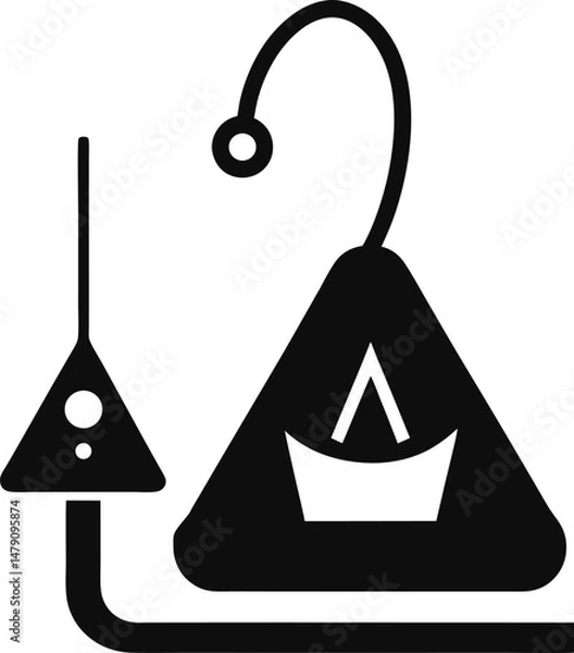 Fototapeta vector illustration of a warning sign