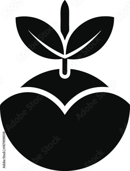 Fototapeta book and apple