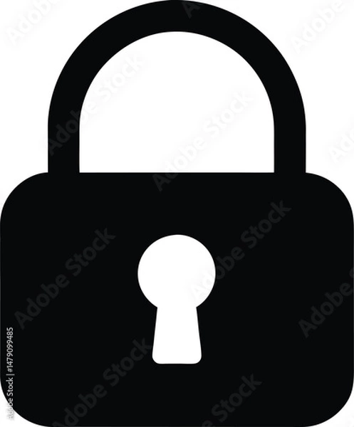 Fototapeta lock icon vector illustration