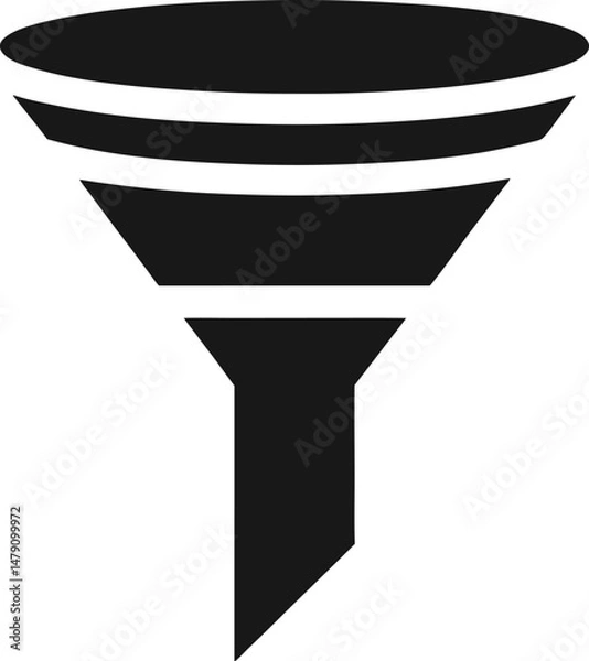 Fototapeta Filter icon set marketing sales conversion filter vector 