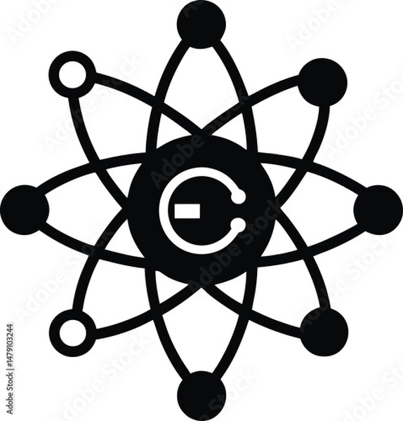 Fototapeta atom icon set
