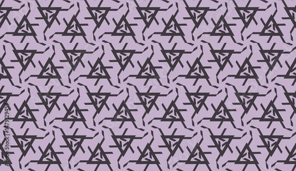 Fototapeta Vector pattern with abstract line in triangles style. Hipster background. For your idea, presentation, smart design. Brown purple color. Seamless