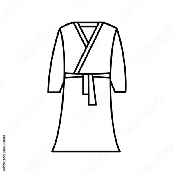 Fototapeta Bathrobe icon on white background