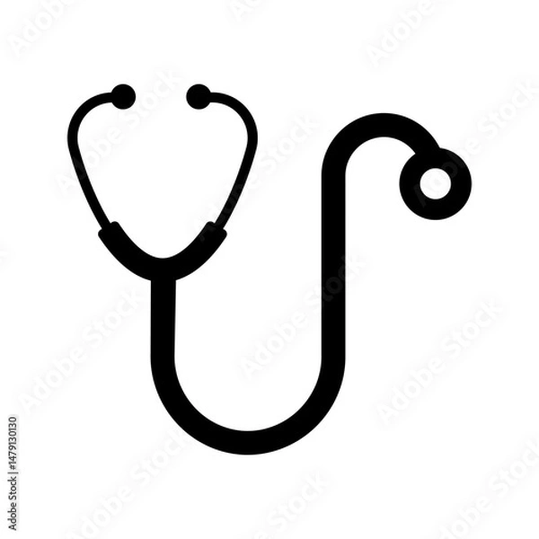 Fototapeta Stethoscope icon on white background