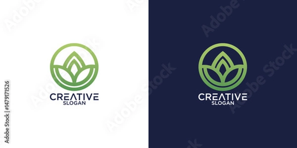 Obraz vector spa business logo lotus icon design	