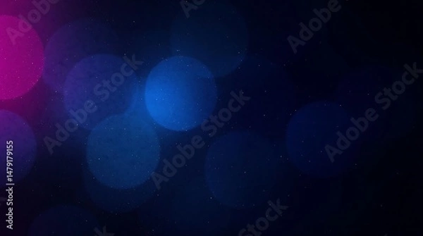 Obraz Abstract blue and purple bokeh background with subtle sparkle for digital designs and marketing