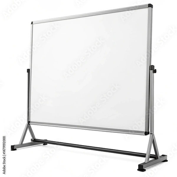 Fototapeta Dry erase board with stand on white
